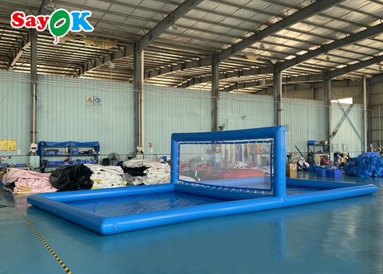 Desportos aquáticos infláveis Piscina de praia gigante Campo de voleibol inflável Campo de voleibol aquático inflável 10x5x2.1mH