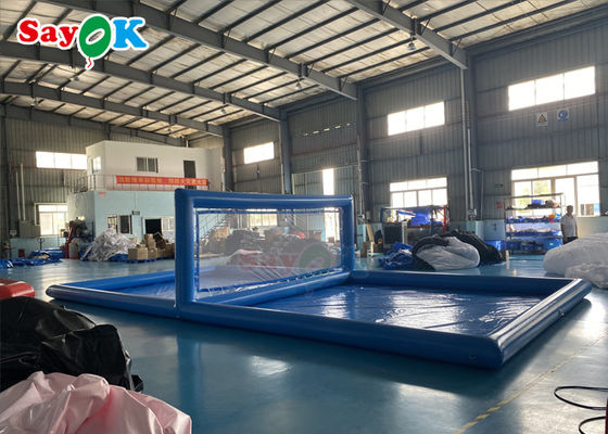 Desportos aquáticos infláveis Piscina de praia gigante Campo de voleibol inflável Campo de voleibol aquático inflável 10x5x2.1mH