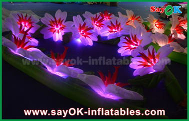 Corrente de flor inflável durável da luz do diodo emissor de luz para a decoração da fase do banquete de casamento