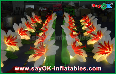 Corrente de flor inflável durável da luz do diodo emissor de luz para a decoração da fase do banquete de casamento