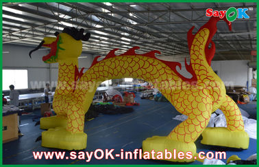 Arcada inflável do arco de Logo Printing Dragon Shaped Inflatable do arco de Dia das Bruxas arco inflável do costume de 7 * de 4m