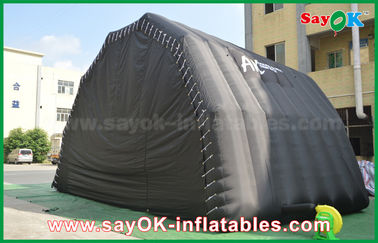 O preto inflável da barraca do trabalho personalizou barraca do evento da mostra inflável da fase da barraca do ar a grande com luz conduzida