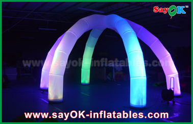 Arco para o arco inflável da arcada da luz do diodo emissor de luz do diâmetro 5m do casamento com o pano de nylon multicolorido de 6 pés