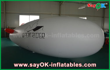 plano de ar inflável do zepelim do hélio do balão 5m do hélio do logotipo feito sob encomenda do PVC de 0.2mm
