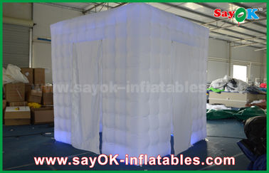 Estúdio inflável da foto que ilumina a cabine inflável da foto com casamento branco Photobooth de duas portas