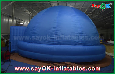 Barraca inflável azul da abóbada do planetário de Digitas da cópia do logotipo para a escola 4m - 15m