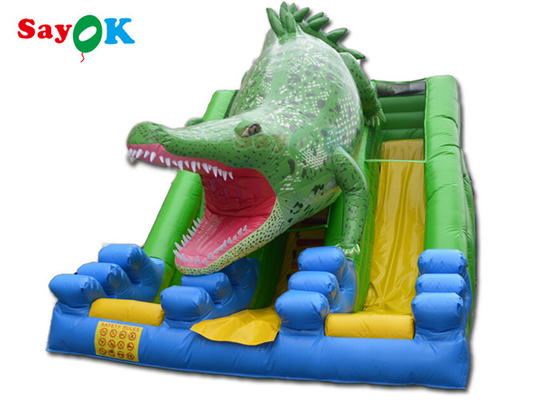 Deslizante inflável comercial grande crocodilo tema inflável bouncer deslizante inflável para crianças