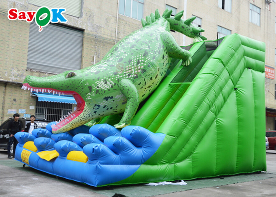 Deslizante inflável comercial grande crocodilo tema inflável bouncer deslizante inflável para crianças