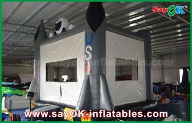 castelo Bouncy de salto inflável cinzento do lúpulo feliz popular do castelo do PVC 4x3m de 0.6mm