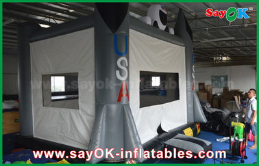 castelo Bouncy de salto inflável cinzento do lúpulo feliz popular do castelo do PVC 4x3m de 0.6mm