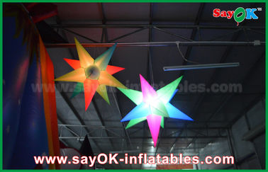 A decoração inflável da iluminação de pano de Colorized Oxford conduziu a estrela da iluminação para o partido
