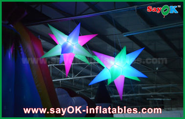 A decoração inflável da iluminação de pano de Colorized Oxford conduziu a estrela da iluminação para o partido