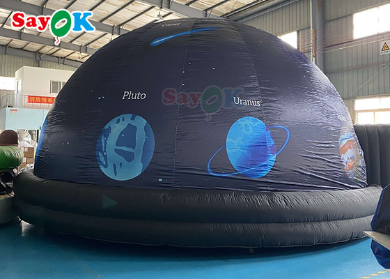 Barraca inflável impressa personalizada da abóbada da projeção do preto do planetário para a exposição da ciência