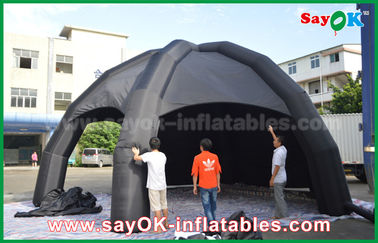 Barraca inflável preta do ar do PVC/barraca da aranha abóbada da propaganda com ventilador