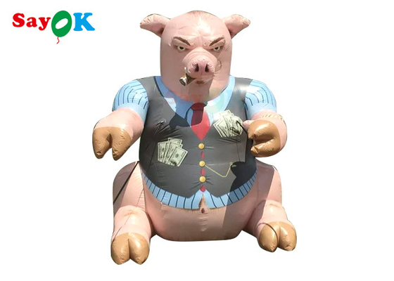 EN71 Personagens de desenhos animados infláveis Modelo de porco Publicidade Decoração ao ar livre Personagens de desenhos animados