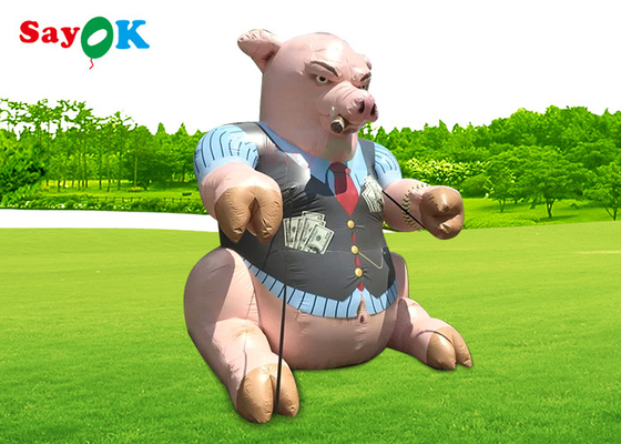 EN71 Personagens de desenhos animados infláveis Modelo de porco Publicidade Decoração ao ar livre Personagens de desenhos animados