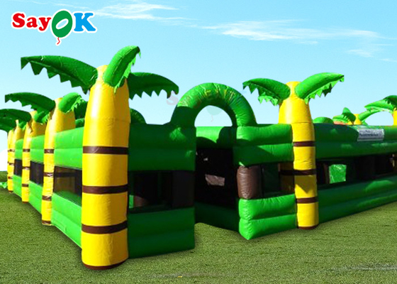 Jogos de partido infláveis engraçados grandes de Maze For Adults Kids Inflatable da palmeira dos jogos dos esportes