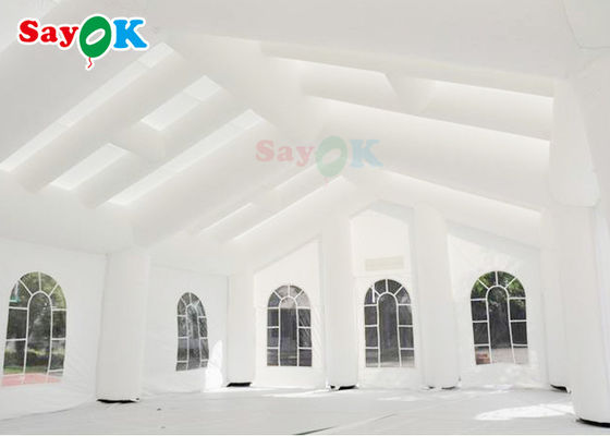 Tenda de casa inflável LED Cubo de cor Tenda de casamento inflável Blow Up Bubble Camping Tent