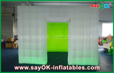 Gigante inflável do estúdio da foto cabine inflável da foto do cubo de 3,5 x de 3,5 x de 2.5m com fundo verde