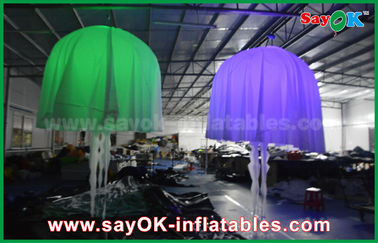 Pano de nylon das medusa infláveis brancas da decoração da iluminação da barra do clube para o partido