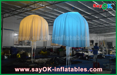 Pano de nylon das medusa infláveis brancas da decoração da iluminação da barra do clube para o partido