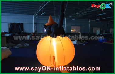 Gato inflável durável da abóbora das decorações do feriado de Dia das Bruxas com iluminação conduzida