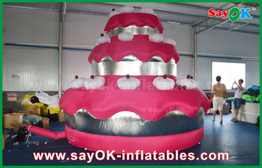Partido do bolo dos produtos infláveis feitos sob encomenda relativos à promoção vermelhos/decoração gigantes do aniversário