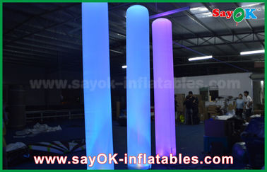 forma inflável da coluna da decoração da iluminação de pano de nylon alto de 3m para anunciar