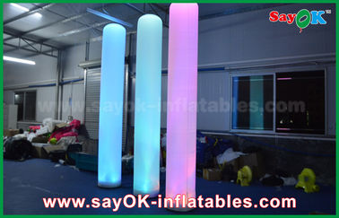 forma inflável da coluna da decoração da iluminação de pano de nylon alto de 3m para anunciar
