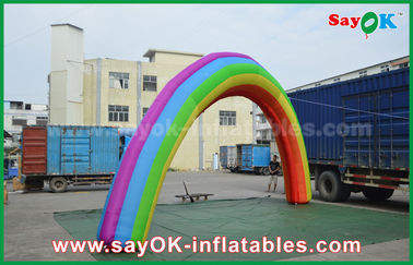 Arco da entrada 4mH do arco 7mL X do arco-íris/pano infláveis gigantes infláveis de Oxford arco do arco-íris para o evento