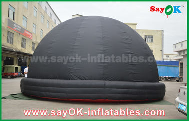 barraca inflável móvel preta da projeção da abóbada do planetário do diâmetro de 6m com ventilador de ar