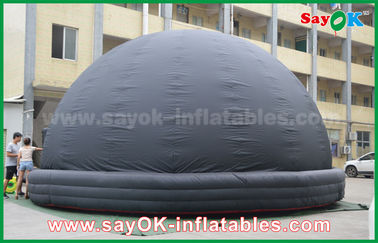 barraca inflável móvel preta da projeção da abóbada do planetário do diâmetro de 6m com ventilador de ar