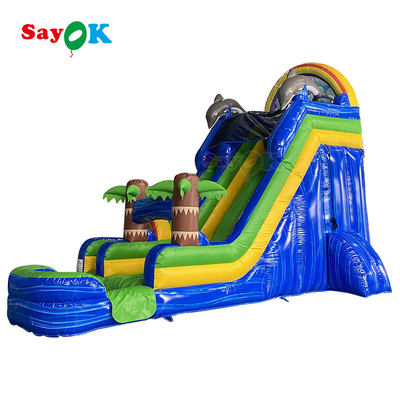 Slide inflável para o exterior Gigante comercial para adultos explodir Slide de água saltadores logotipo de salto impressão