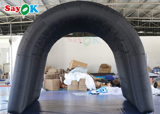 Tenda de túnel inflável preta multifuncional para exposições de atividades