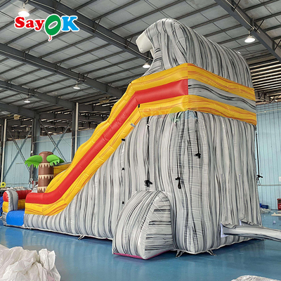 Slide inflável molhado e seco Retardante de incêndio Slide inflável 9x3.4x5.5m Para parque infantil