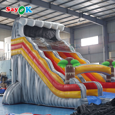 Slide inflável molhado e seco Retardante de incêndio Slide inflável 9x3.4x5.5m Para parque infantil
