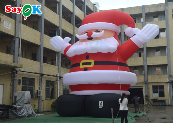 Decorações de Natal fofas com LED Explosivo Espírito Papai Noel Inflável Gigante