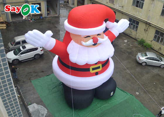 Decorações de Natal fofas com LED Explosivo Espírito Papai Noel Inflável Gigante