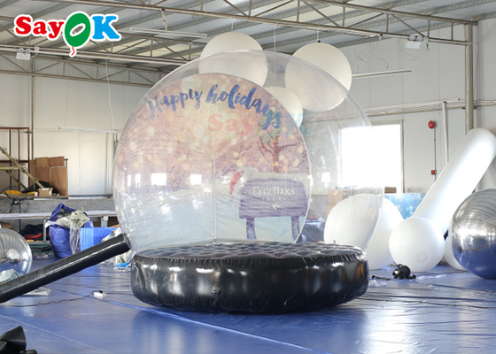 Decorações infláveis ​​transparentes para festas de natal Bounce House Snow Globe Natal
