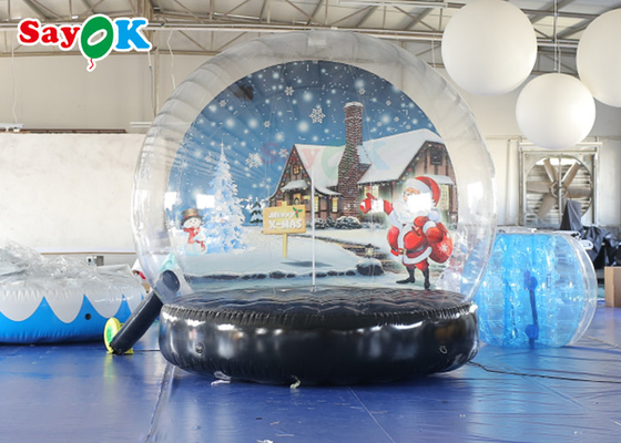 Cabine de fotos de globo de neve gigante inflável tamanho humano de natal transparente globo globo