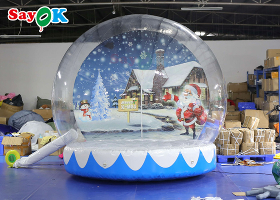 Globo de neve inflável romântico para decoração de Natal ao ar livre
