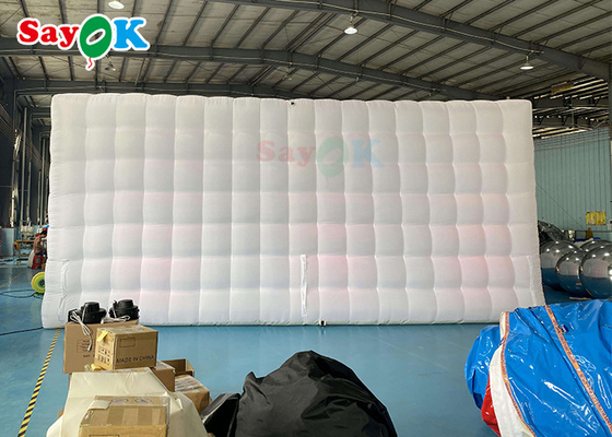 Tenda de ar inflável branca móvel 8x8x4m para festas felizes
