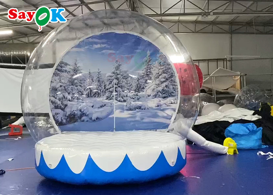 Cabine de fotos inflável de PVC 0,6 mm para decoração de jardim de fundo de natal parede globo de neve humano