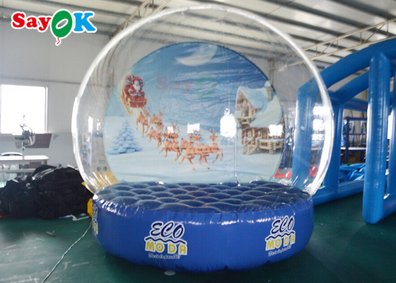 Barraca de bolhas inflável de PVC transparente de 3m boneco de neve tema de natal para anúncio de evento