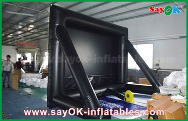 Material inflável inflável exterior do PVC da tela de filme da tela de projeção 7mLx4mH com o quadro para a projeção