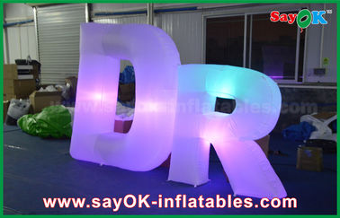 Letra gigante conduzida inflável de Decoration Words Wedding Inflable do modelo da letra com as luzes coloridas