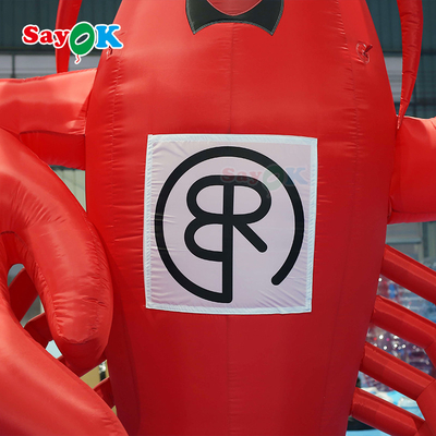 Personagens de desenhos animados gigantes infláveis Lobster Modelo 4mH Cor Vermelha Publicidade Inflável
