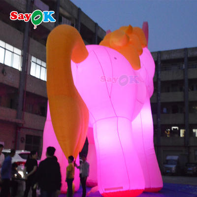 Balão inflável de unicórnio de 10m personalizado Modelo de publicidade Tipo de desenho animado Personagens de desenho animado inflados