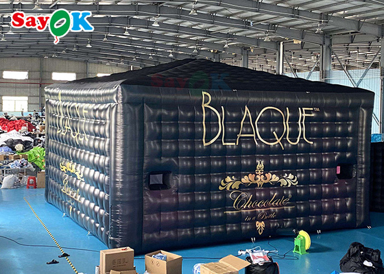 Grande tenda inflável gigante móvel 8x8x4m tenda inflável exterior com luzes LED à prova d'água