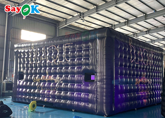 Grande tenda inflável gigante móvel 8x8x4m tenda inflável exterior com luzes LED à prova d'água